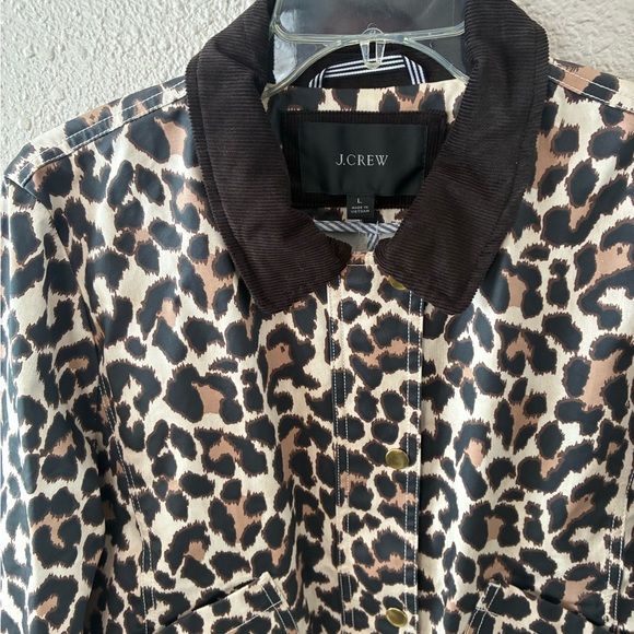 NWT J.Crew Leopard Print Barn Jacket - Picture 8 of 16